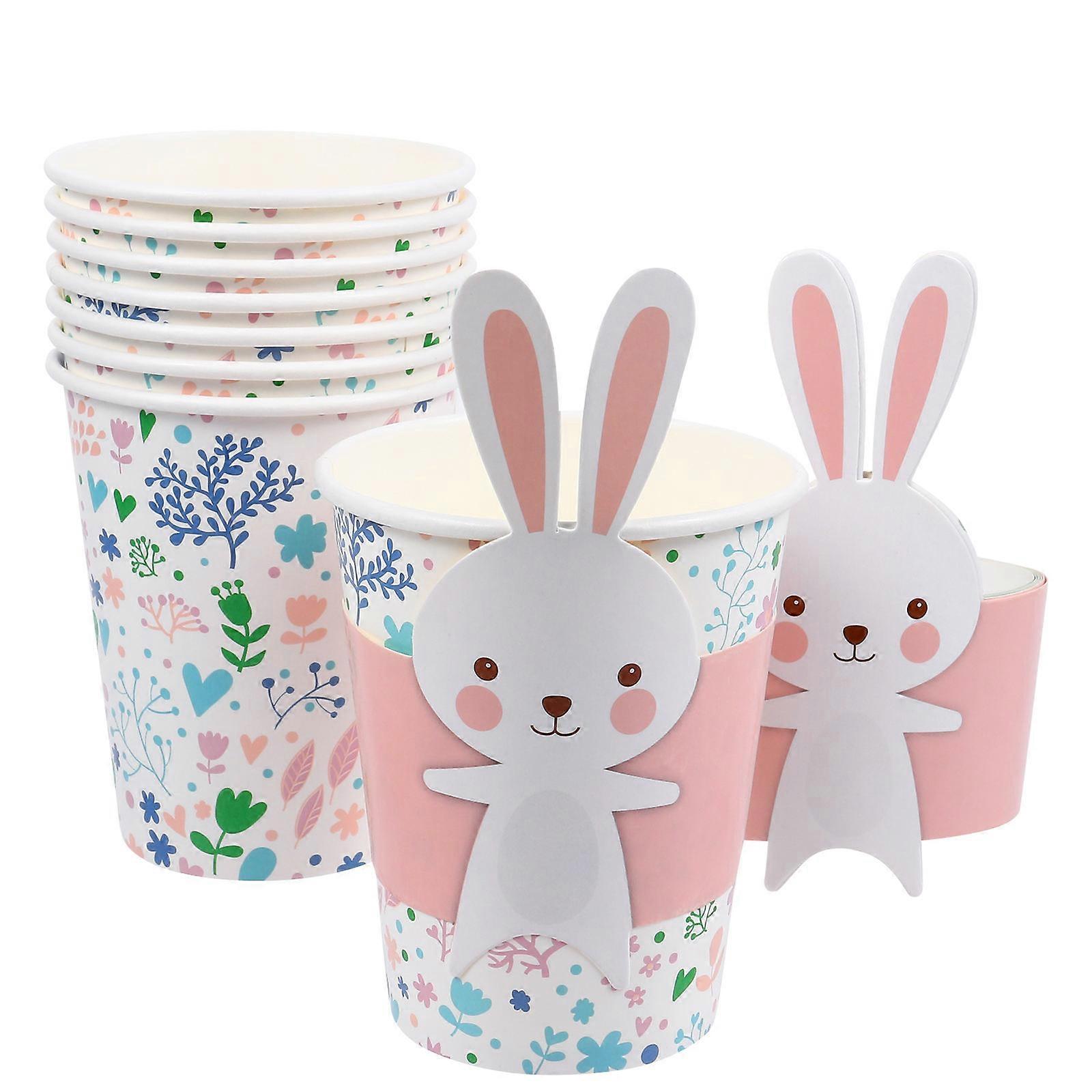 Paper Cup Bunny Shape Easter Party Set 1Set