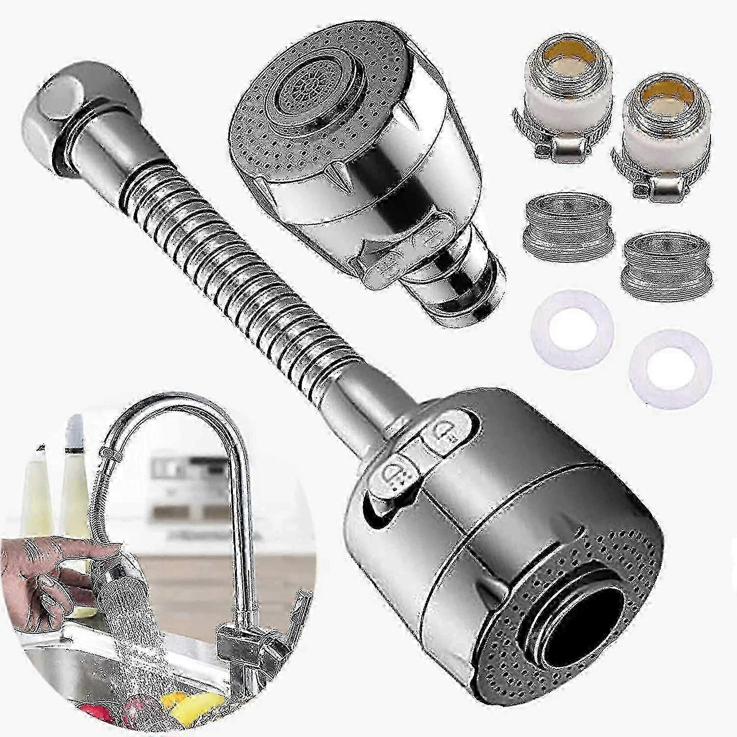 Water Saving Tap,17cm Splash Proof Faucet, Multi Function Faucet Set