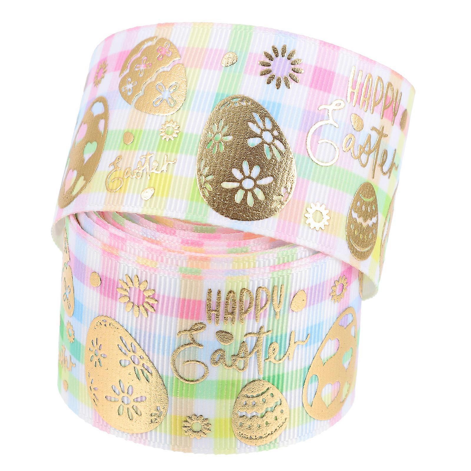 DIY Crafts Easter Ribbon for Decor 1 Roll Durable Polyester Ribbon