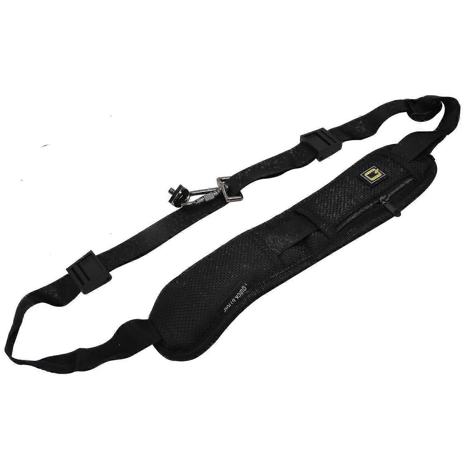 Quick Rapid Camera Single Shoulder Decompression Sling Black Belt Strap pour reflex reflex numérique