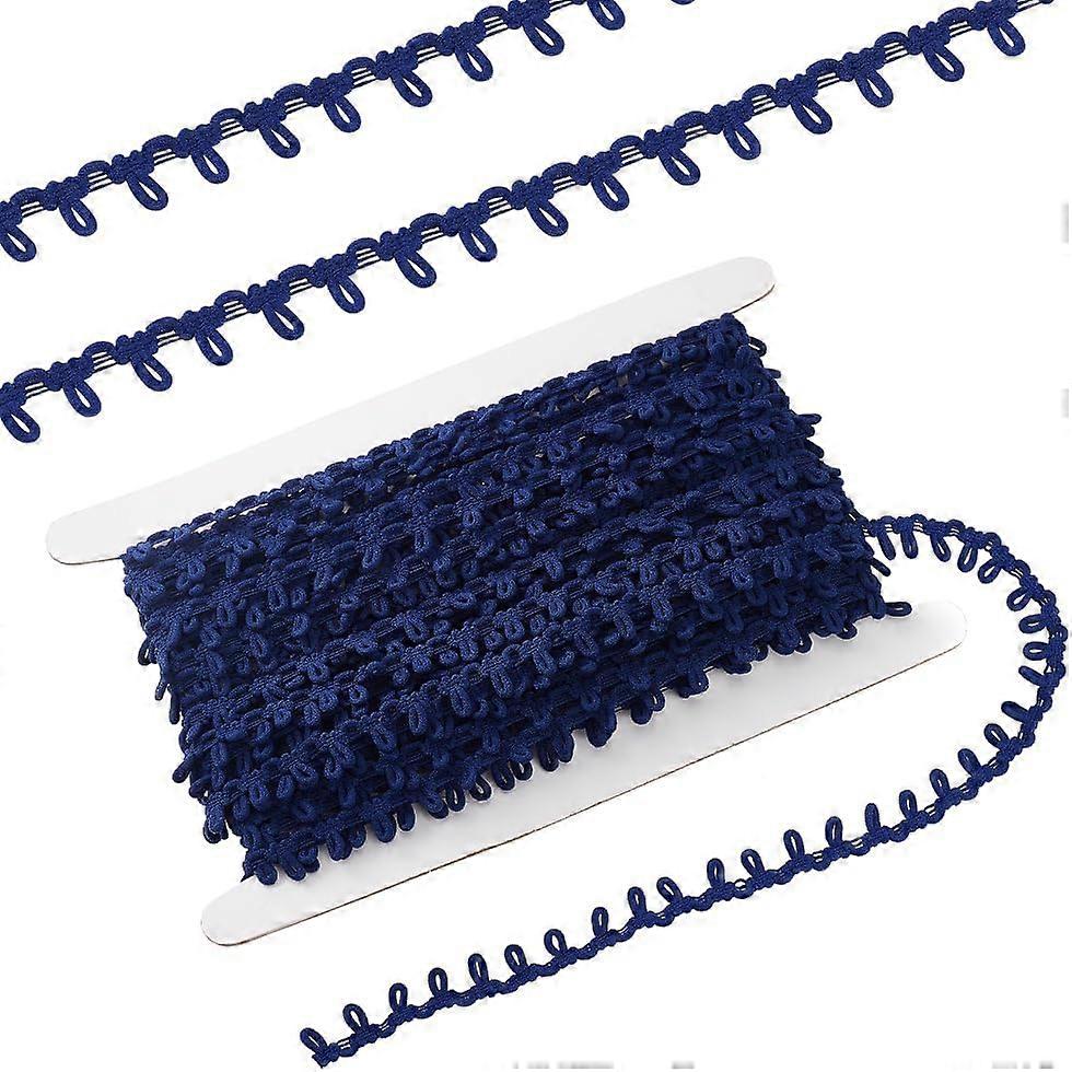 19Yards Braid Trim with Elastic Button Loops 1/2 inch Blue Button Elastic Loop Button Loop Tape Dress Zipper Extender making kit