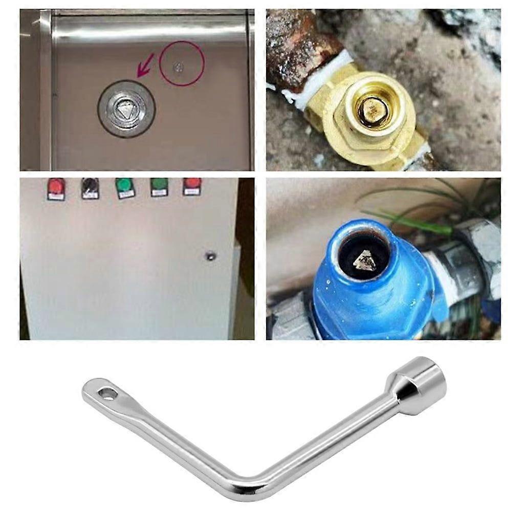Triangle Socket Spanners Key Electrical Cabinet Water Meter Key for Elevator Lift Door Triangle Panel Socket Wrench