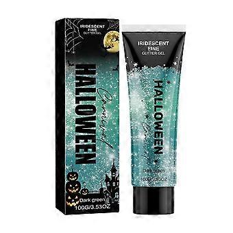 Halloween Glitter Gel Dyp Grønn Shimmer Sminke