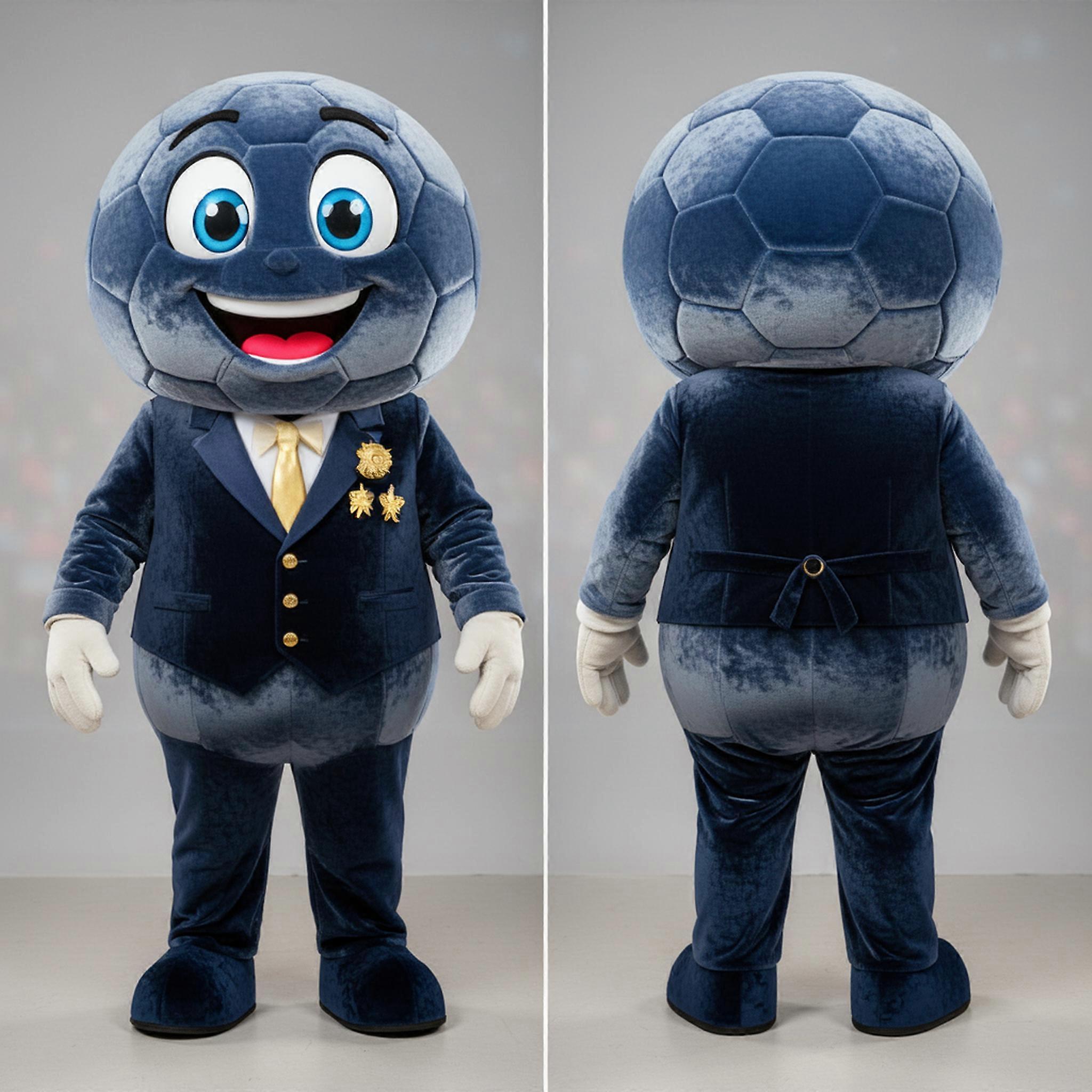 MASTICOT Navy Velvety Handball Ball Mascot