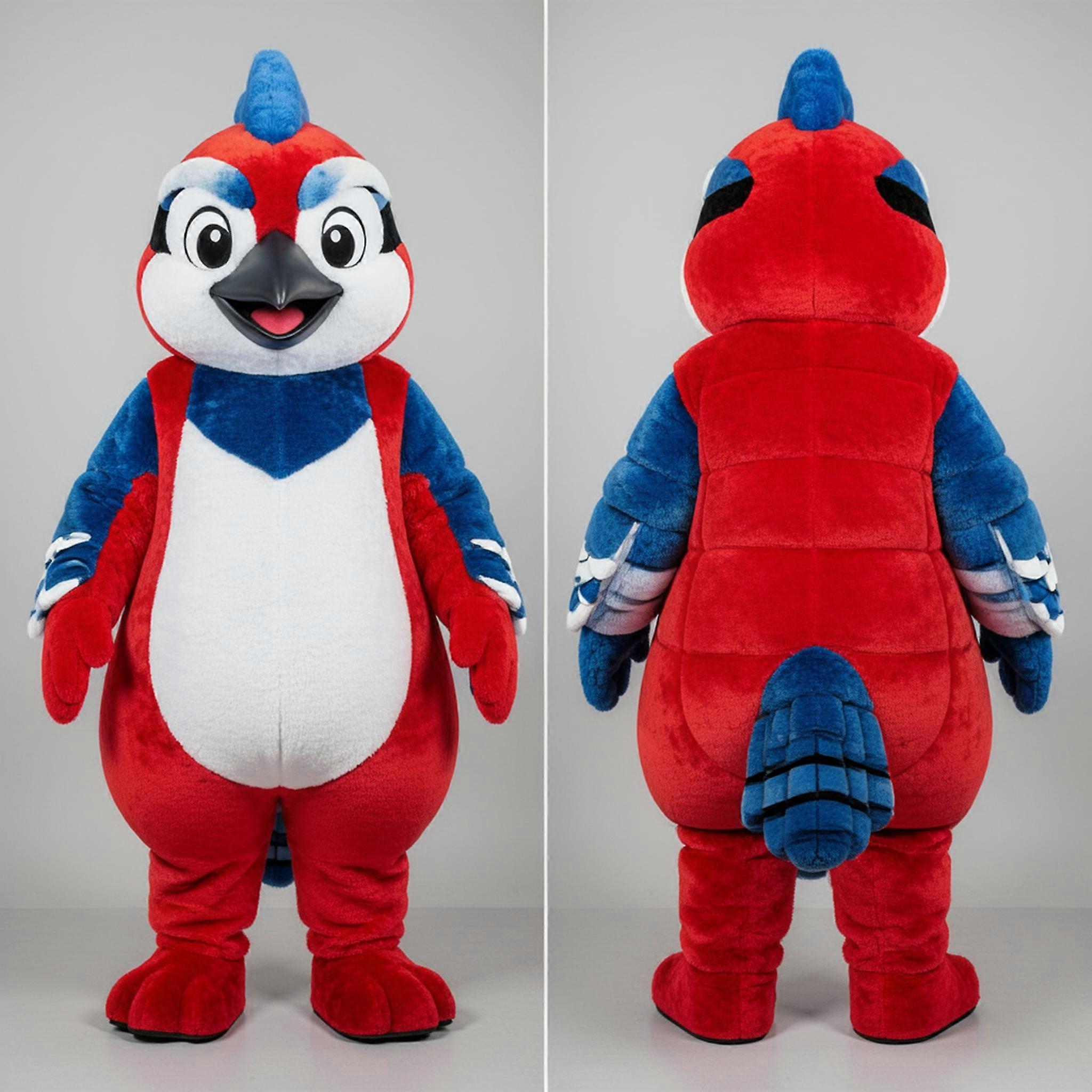 MASTICOT Indigo Feathered Blue Jay Mascot