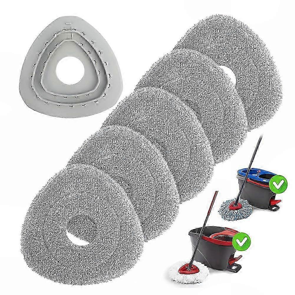 Microfiber Mop Head Replacements Compatible with EasyWring 1 Tank and O Cedar Rinseclean