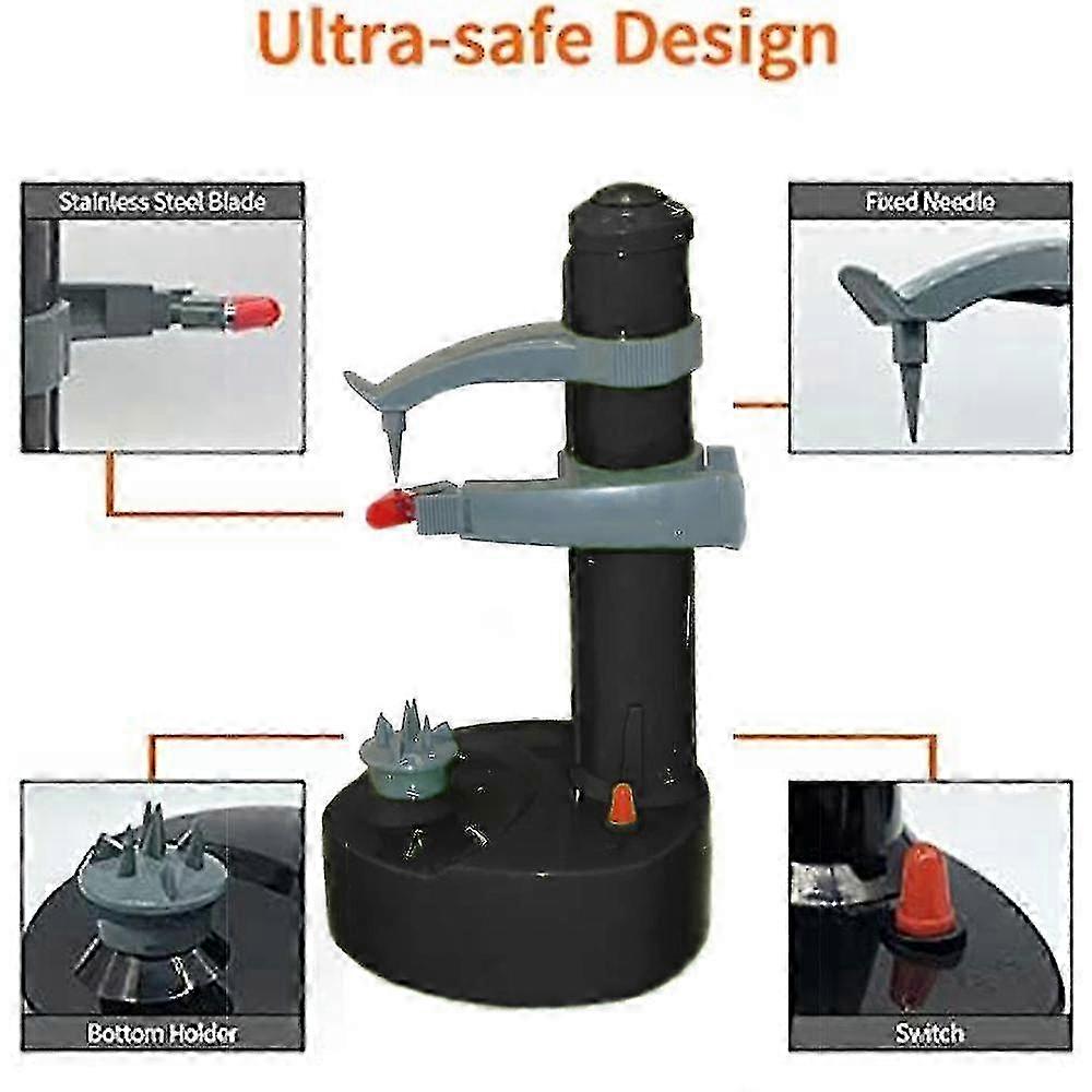 Electric Rotato Peeler Kitchen Automatic Rotating Peeling Tool For Fruit Vegetable