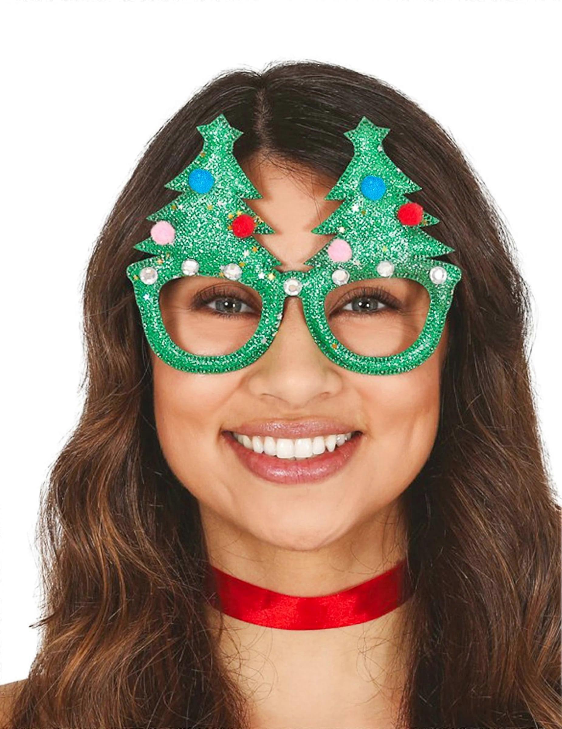 Funny Christmas tree glasses for adults