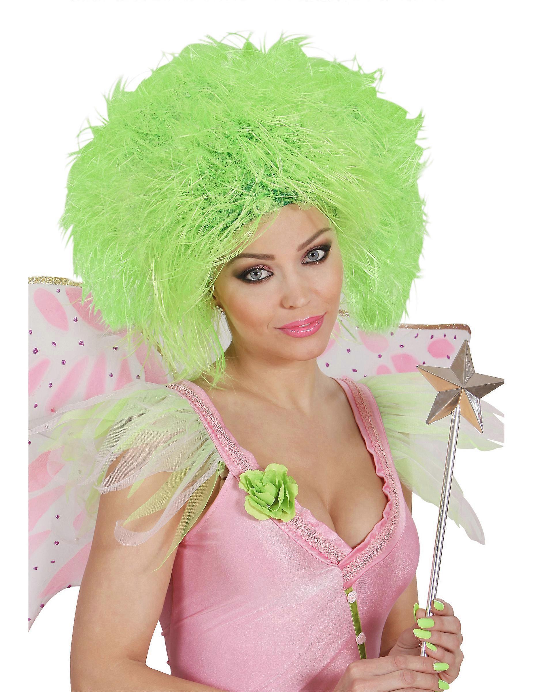 Women's neon green wig