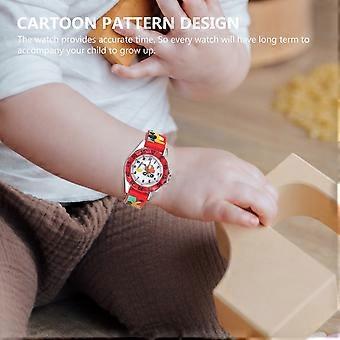Children's Silicone Watch Digital Watches Adorable Kids Excavator Pattern Boys Wristwatch Toys for Girls