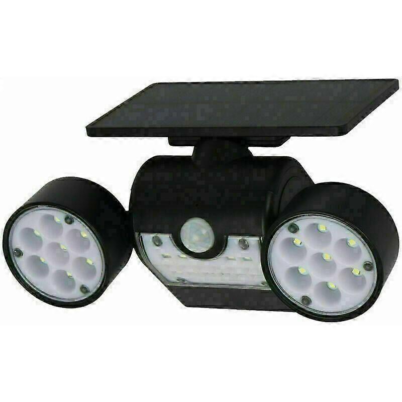 Solar-Powered Dual-Head Adjustable Spotlight