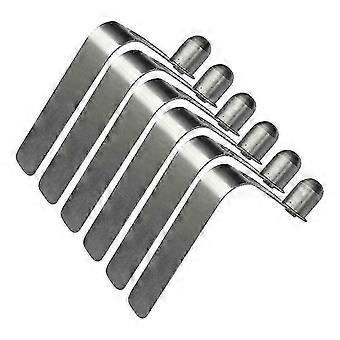 6 Pieces 8mm Stainless Steel Kayak Paddle Tent Pole Spring Snap Button Clips. SH