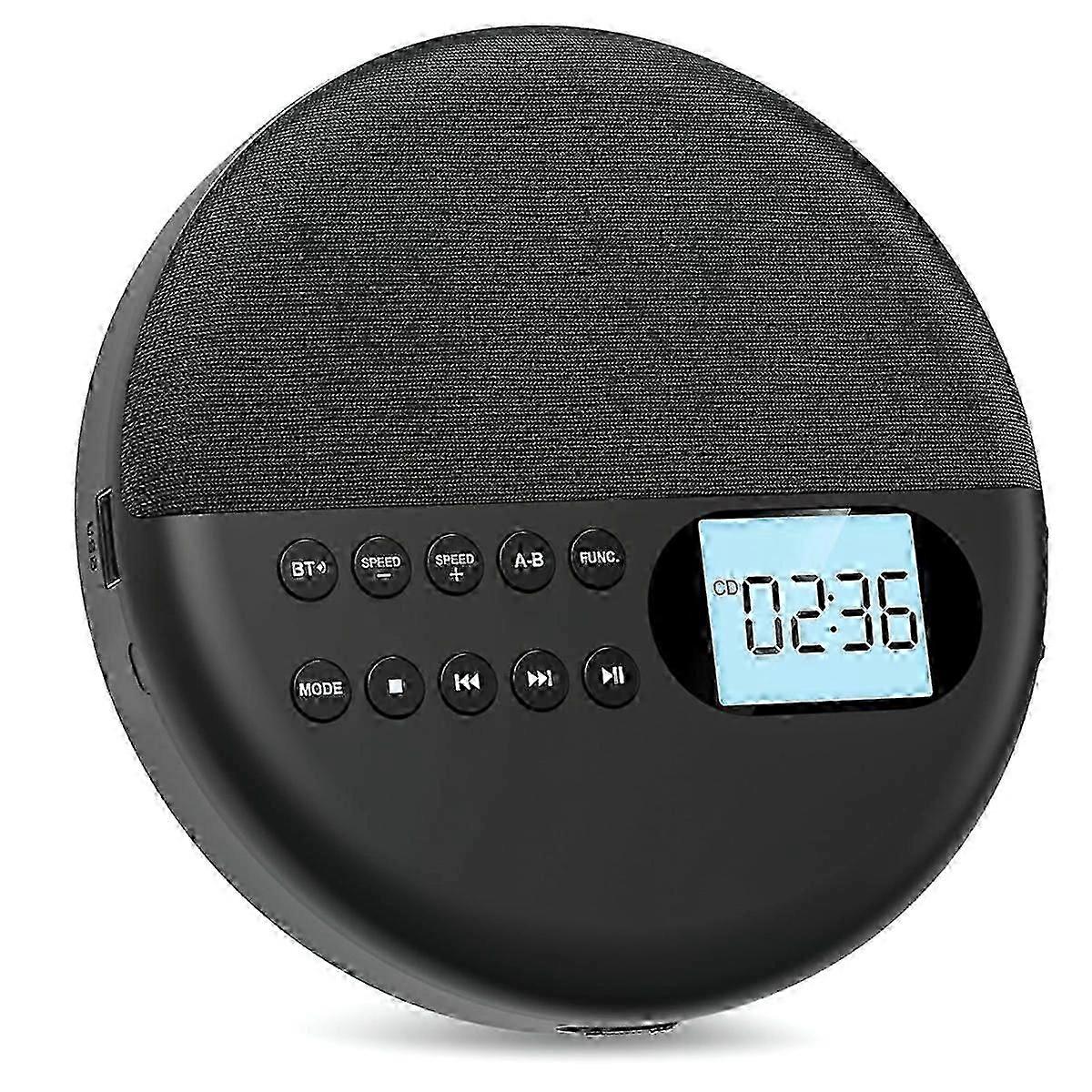 CD Player with Bluetooth and Speakers, Rechargeable CD Player for Portable Use