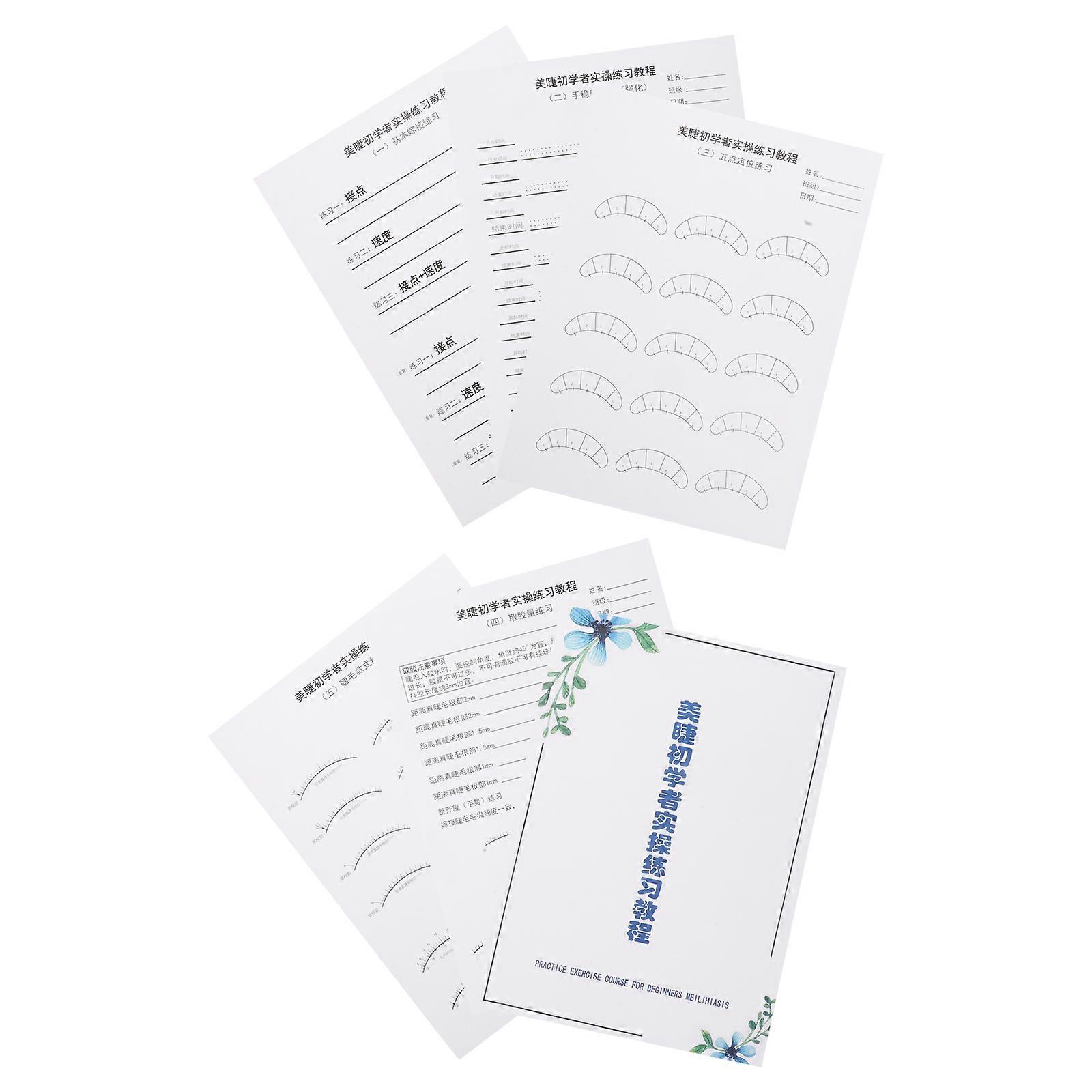 Eyelash Extension Training Chart Lash Practice Sheets for 3Pcs Kit