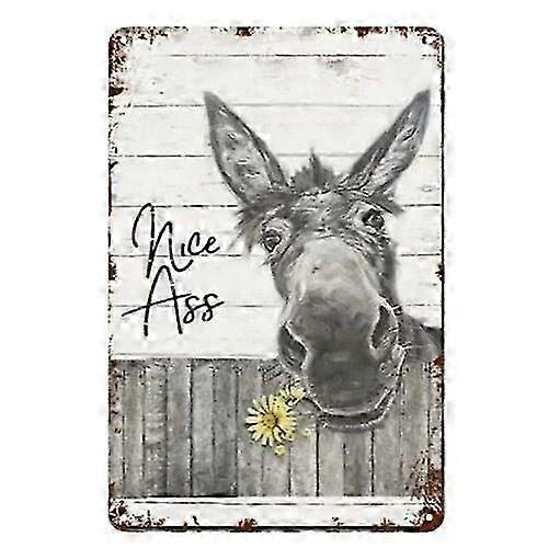 Rustic Donkey Sunflower Wall Sign
