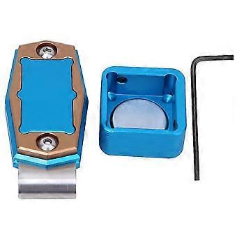 Mini Portable Magnetic Billiard Chalk Case Box with Fixed Clip Pool Snooker Sports Accessoriesblue_HP