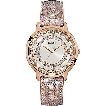 Guess montauk Japanese Quartz Analog Woman Watch with Cowskin Bracelet W0934L5