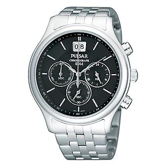 Pulsar York Quartz analoge man horloge met PU5001X1 roestvrijstalen armband