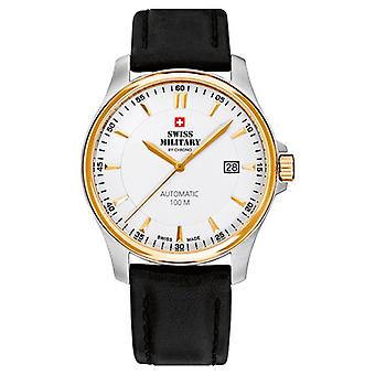 Schweizer Militär automatische Analog Man Uhr mit SMA34025.07 Cowskin Armband