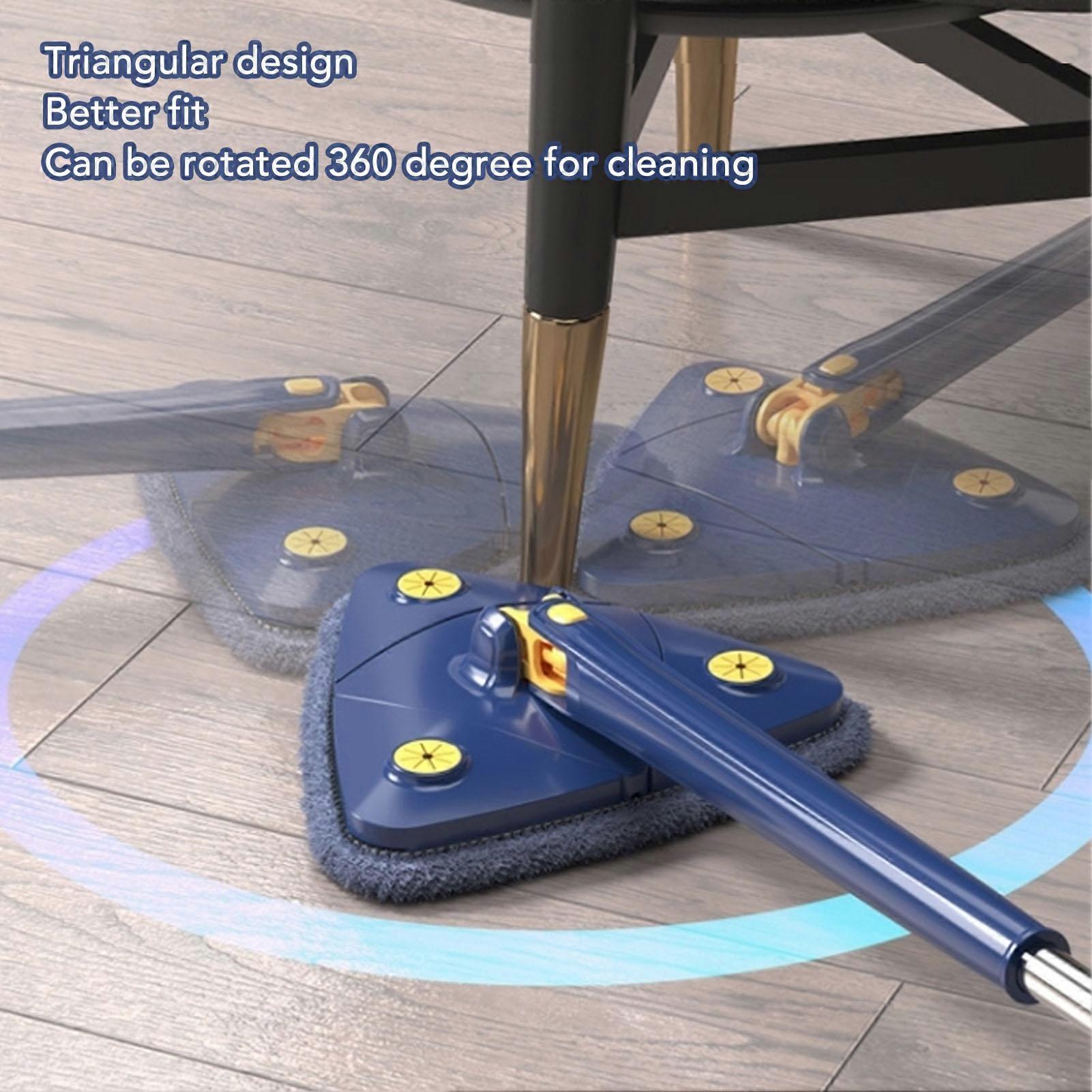 Adjustable Rotatable Triangular Mop Multifunction Wall Cleaning Mop with Long Handle Hand Washing Free Ceiling Mop