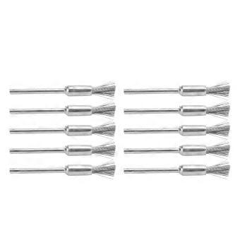 Set di spazzole per ruote metalliche da 10 pezzi Tazza elettrica Trapano in acciaio inossidabile per lucidatura Pulizia (forma di penna) YEMAA