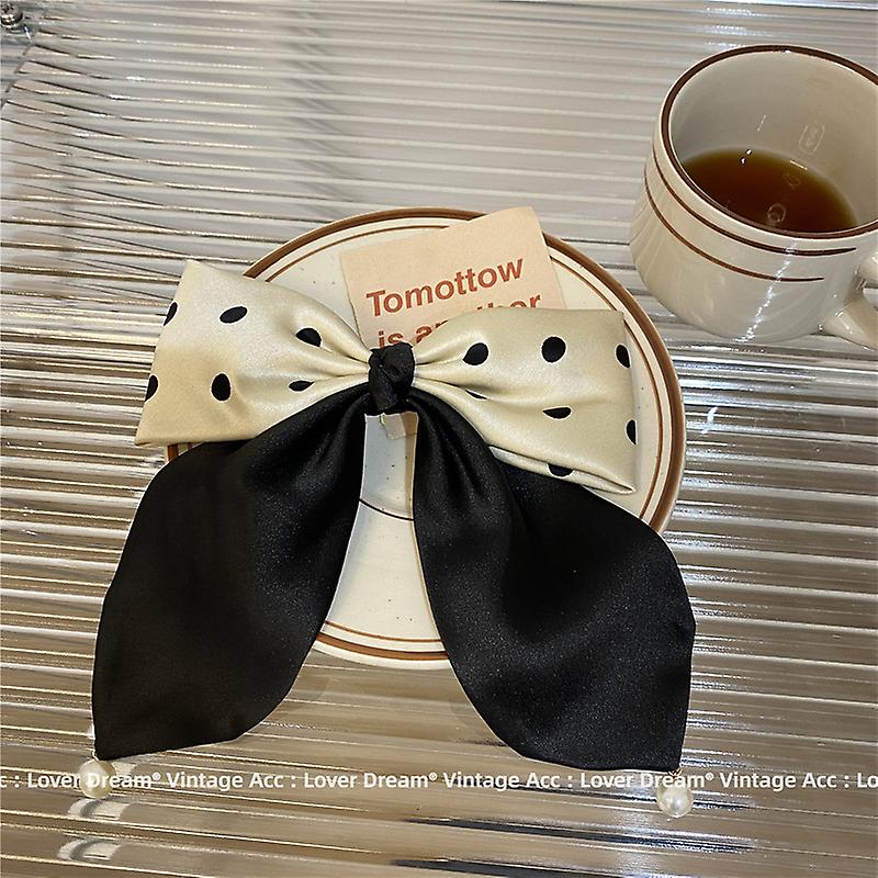 Elegant svartvit Wave Point Bomullshårbåge, Sammansatt Skalle Top, Hög Huvudbåge, Rosettknut, Hårnål, Kvinna