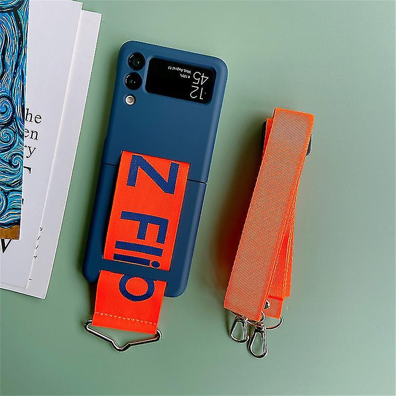 Phone Case Compatible Samsung Galaxy Z Flip 4 With Bracelet Strap Long Landard