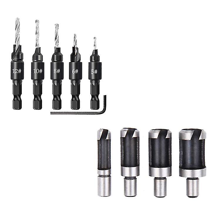 Pxcl Hex Shank Countersunk Head Woodworking Drill Set, Cork Drill Bit, Combination Tool, Drill Bit, Combination Tool, Claw Barrel Type