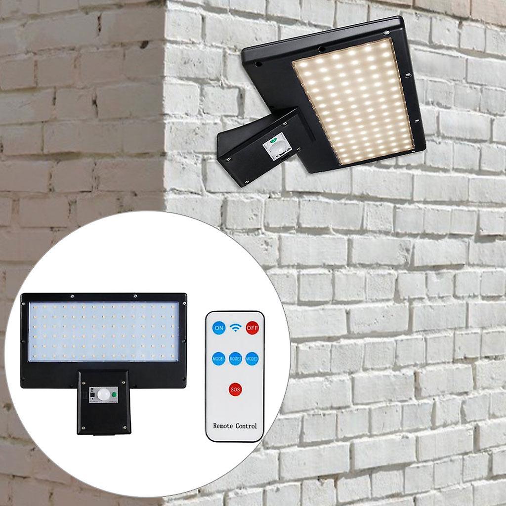 Solar Wall Light PIR Motion Sensor Waterproof with Remote Control Warm white