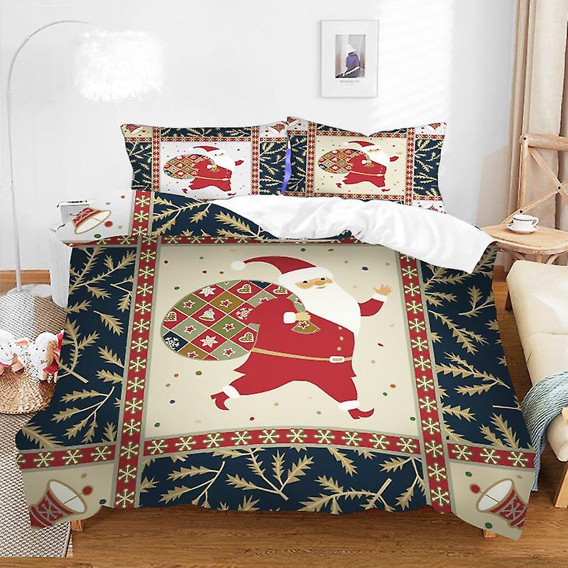 Two Or Three Piece Christmas 3d Printed Duvet Cover Bedding Set Birthday Christmas Gift Style01