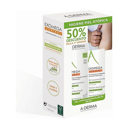 Duplo A-derma Exomega Control Cleansing Gel 2 units of 500ml