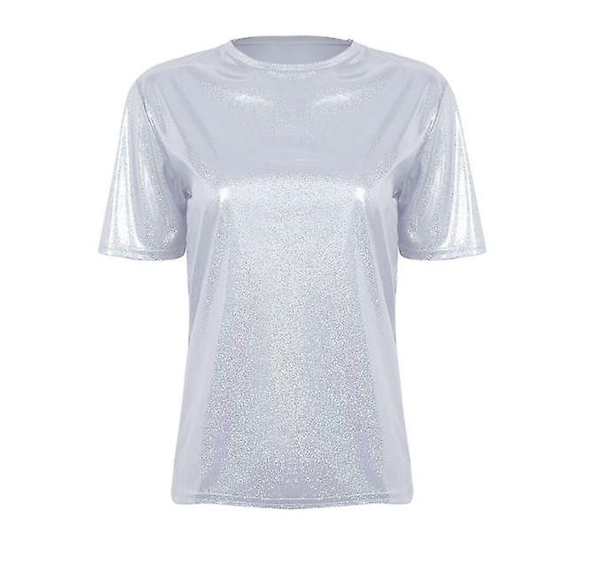 Shiny Metallic PU Faux Leather Shirt For Women main image 1