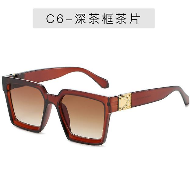 2023 New Design Men's Fashion Large Frame Sunglasses Square Wide Brimmed Sunglasses Uv Protection Sunglasses