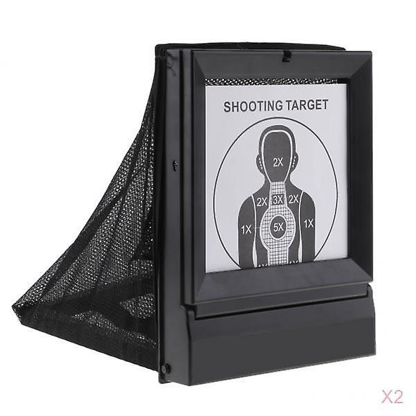 2x Practice Shooting Self Resetting Target Heavy Duty Pellet Trap Catcher