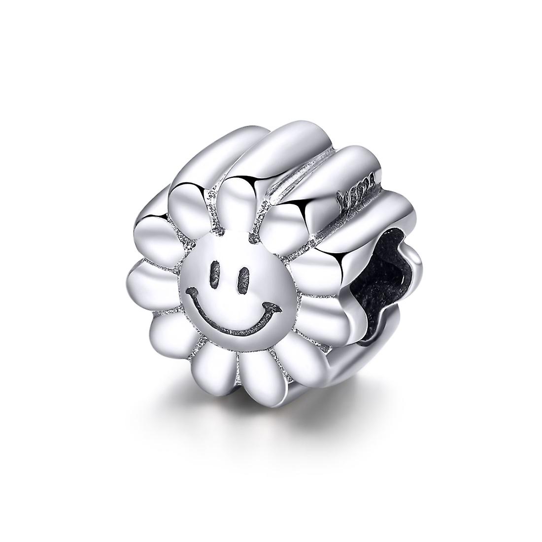 Sterling Silver Sunflower Smile Jewry Bead