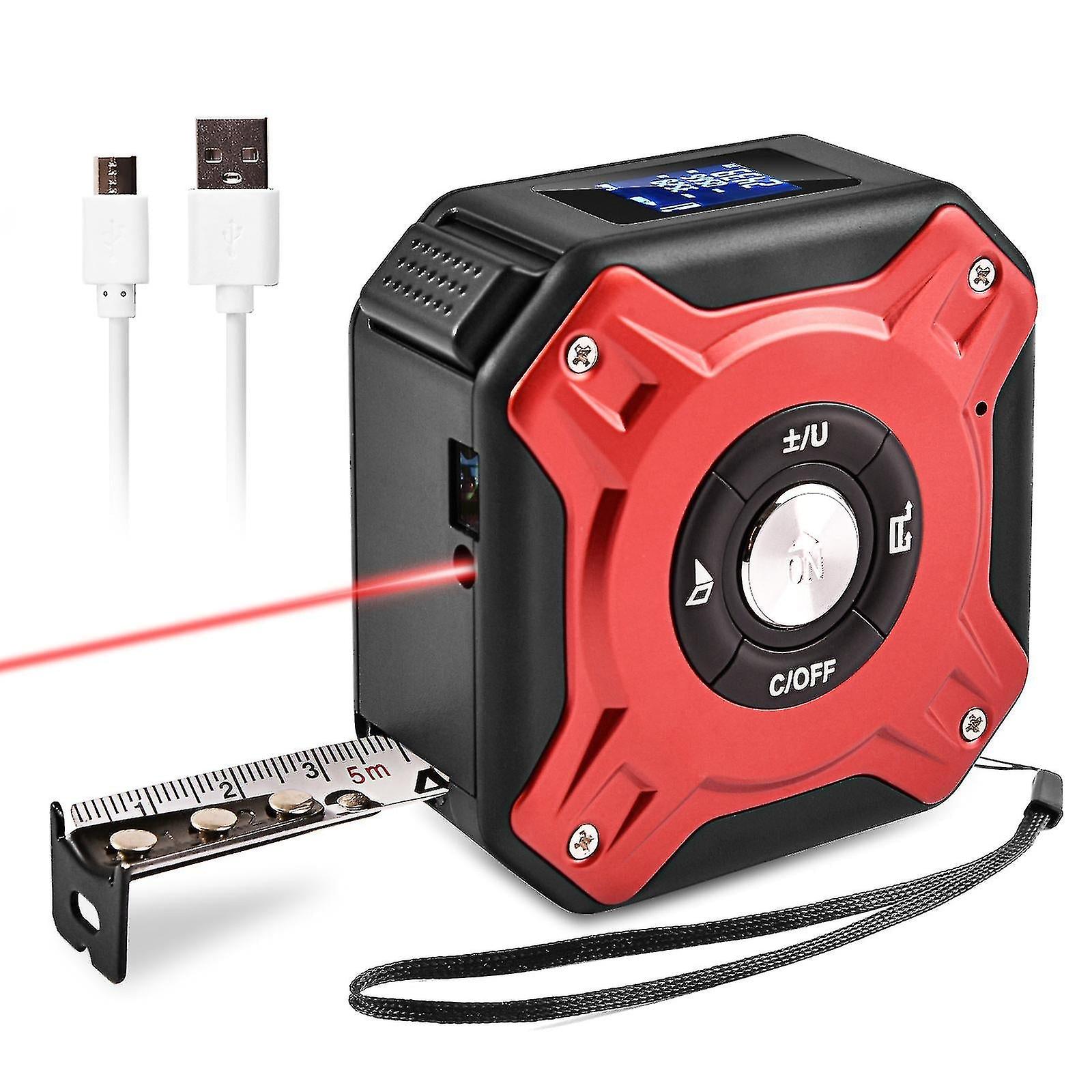 2 In 1 Infrared Laser Tape Measure