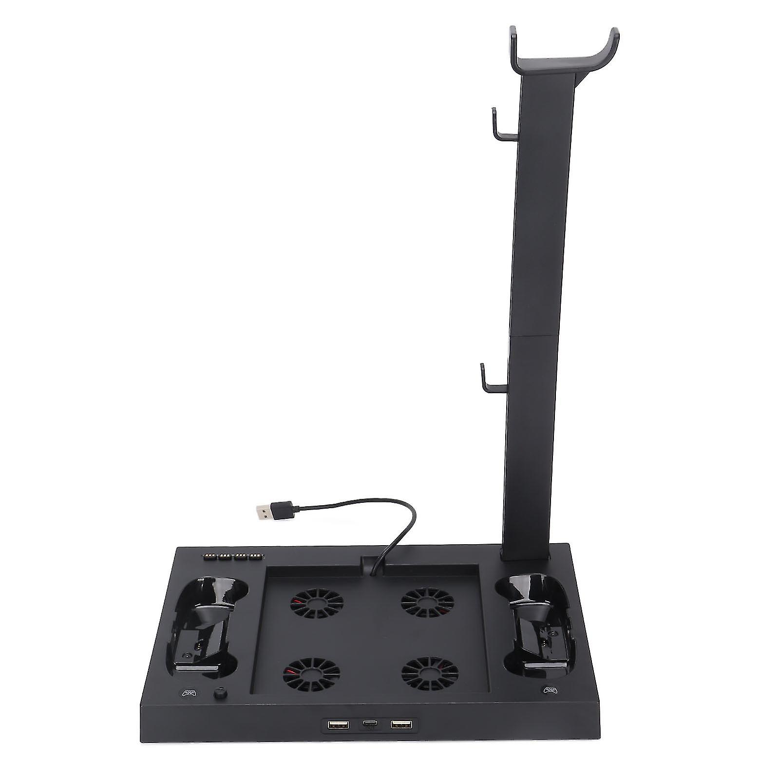 For Xbox Series X Console Cooling Stand Multifunctional Cooling Fan Base with Headset Bracket Battery Adapter