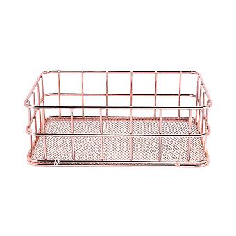 Opbergmand Metaaldraad Badkamer Planken Make-up Organisator Gouden Borstel Penhouder Gaas Bathroo (tangling)