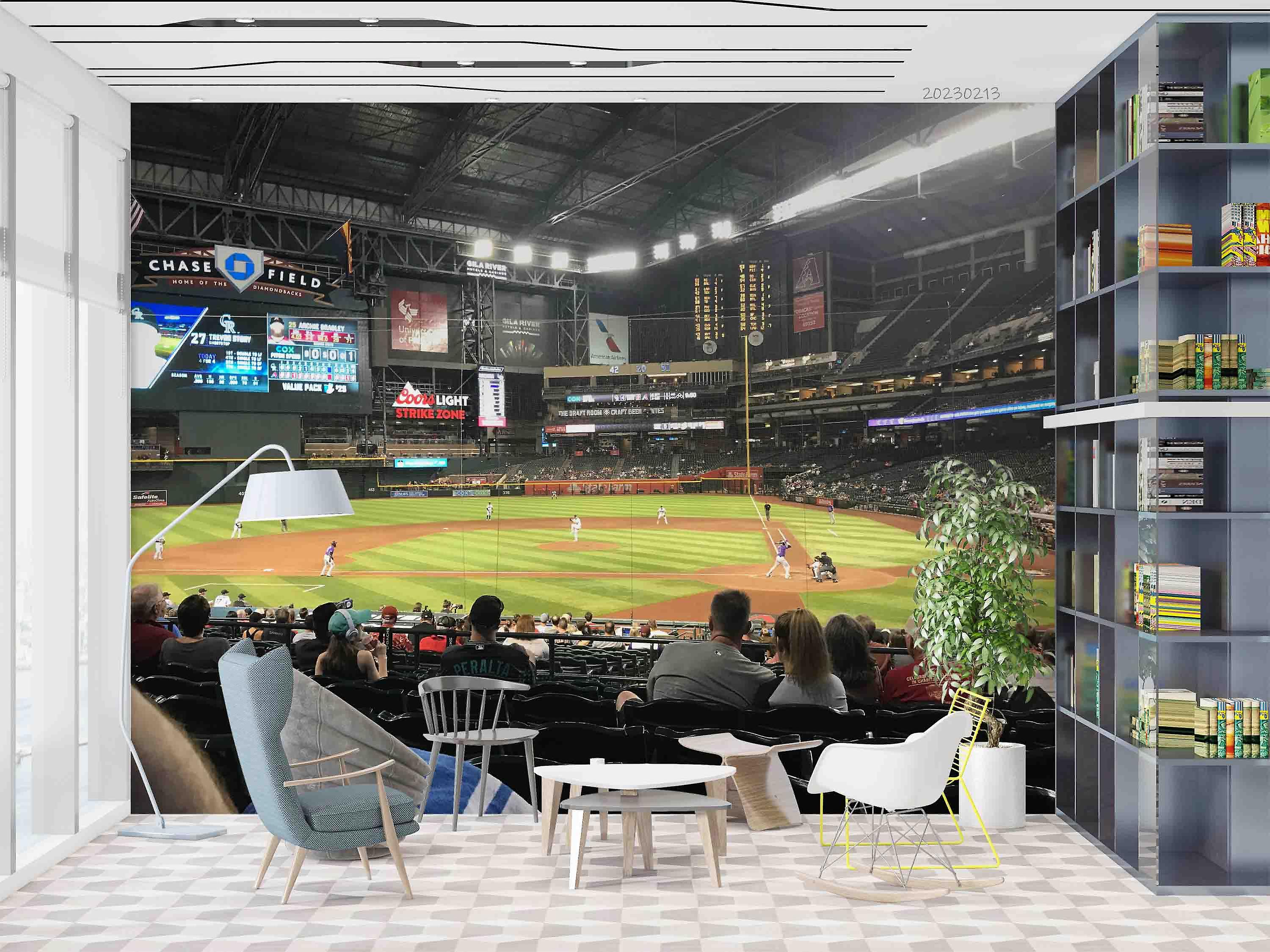 3D Chase Field Phoenix seinämaalaus taustakuva gd 1505
