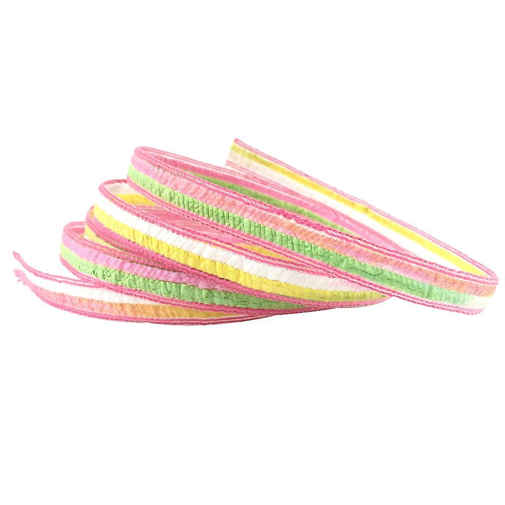 2 Meters Braided Paper Cord Craft Rope Twine String for Gift Wrapping Yellow