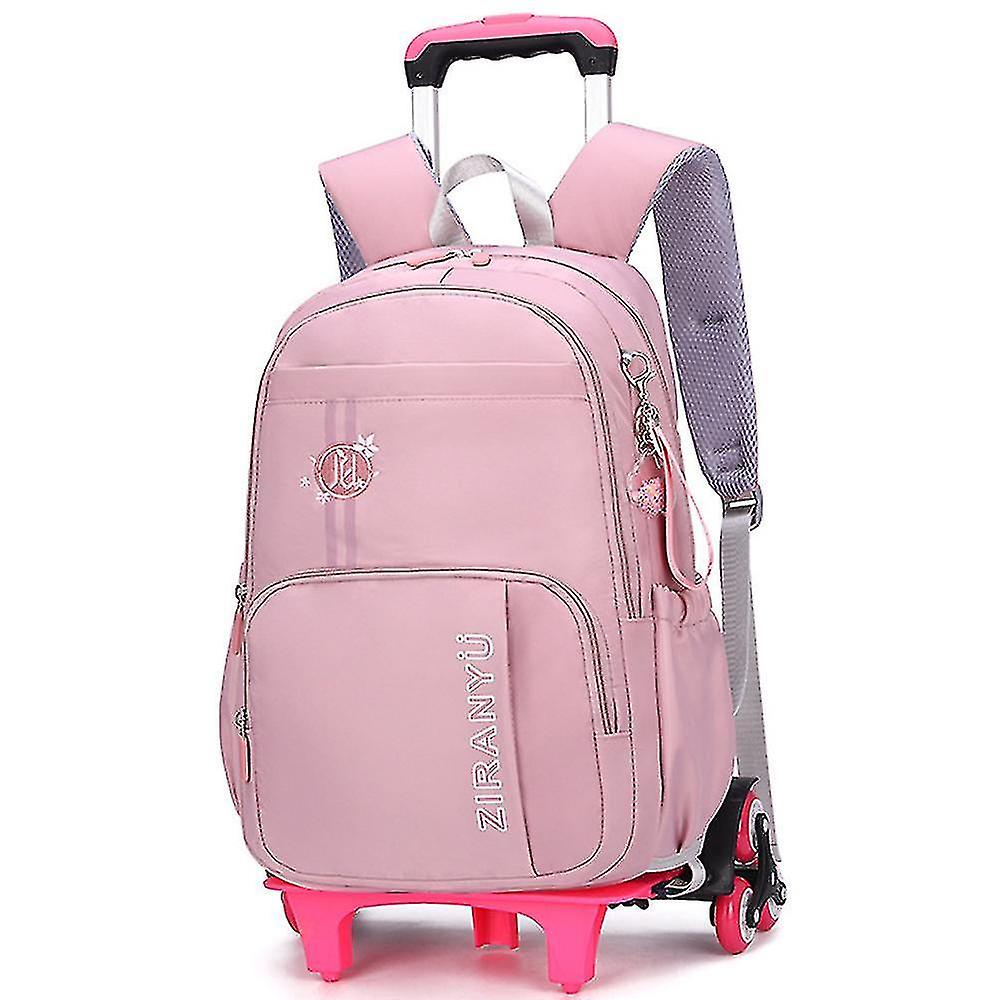 高校トロリースクールバッグ小学生レジャーバックパック6輪