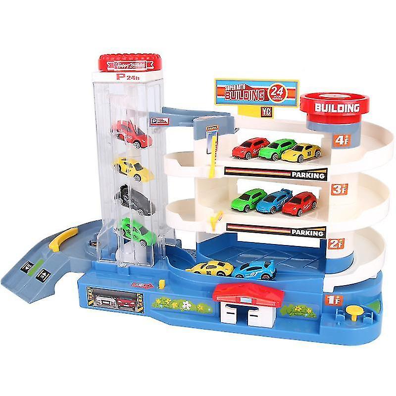 Rail Car Small Garage Super Large Three Dimensional Multilayer Boy Gift|diecasts & Toy Vehicles