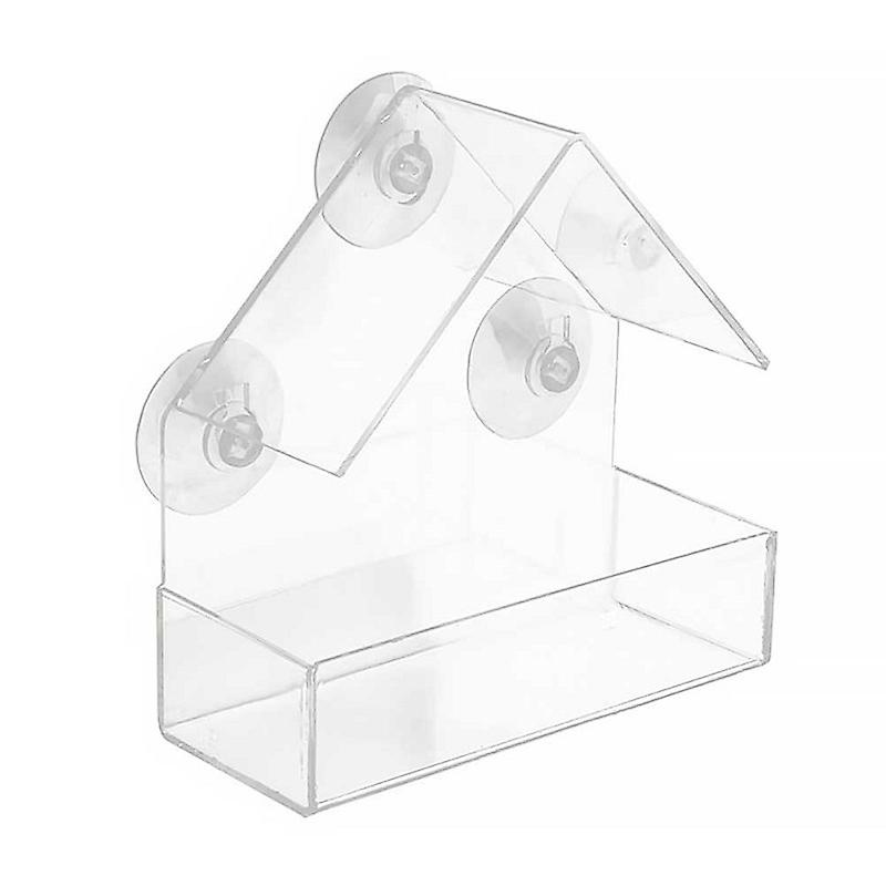 Triangular Shaped Birds Feeder Acrylic Transparent Birds Food Seed Holder Container Betterlifefg