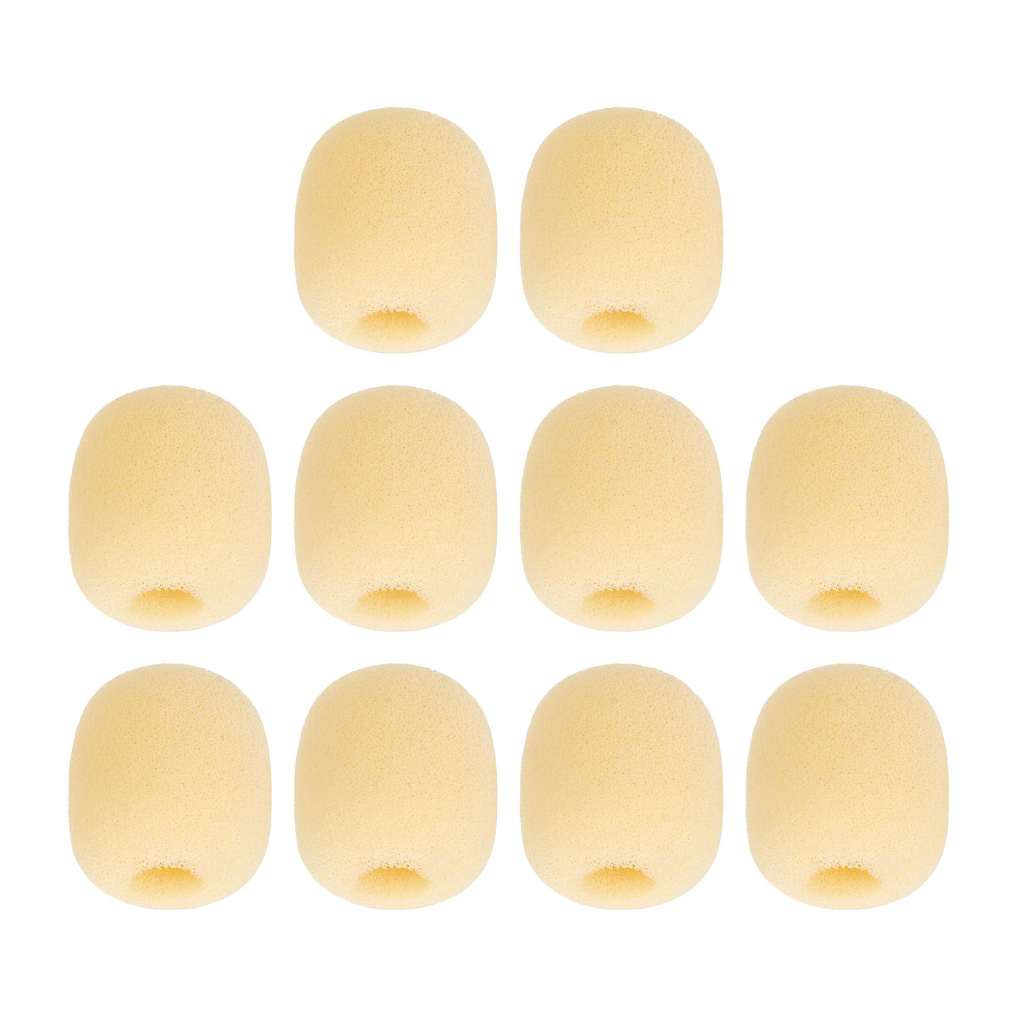 10pcs Yellow Wind Shield Mic Foam Cover EY-M02 for Loudspeaker Lapel Microphone