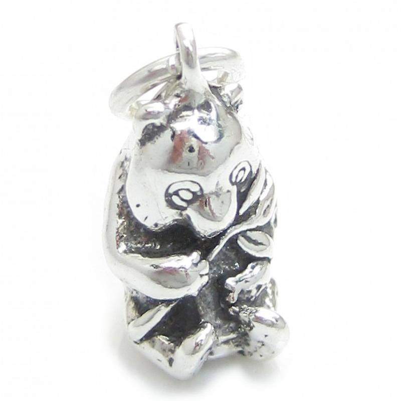 Panda Sterling Silver Charm .925 X 1 Pandas Not Doing Kung Fu