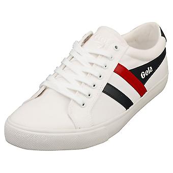 Gola Varsity Mens Casual Trainers in White Navy Red
