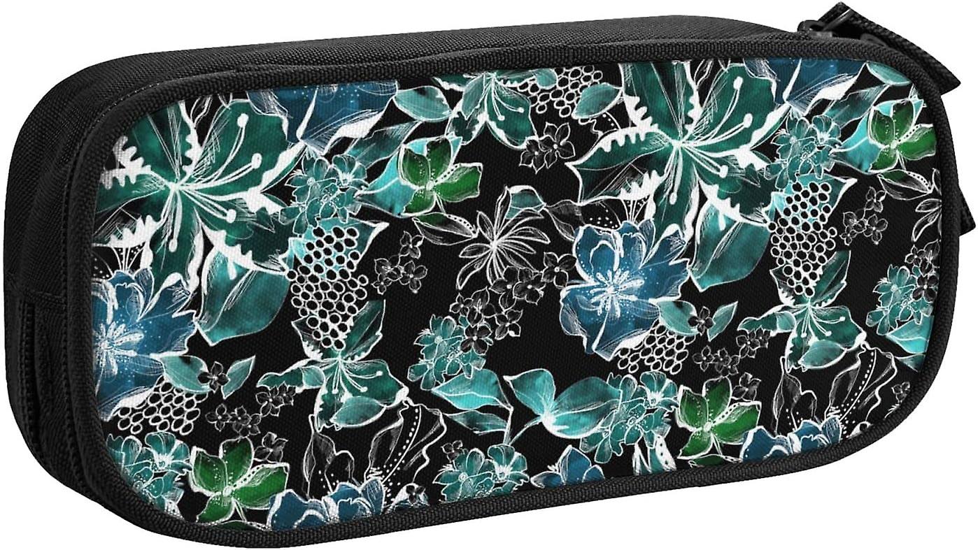 حقيبة قلم رصاص مزدوجة الطبقة ذات سعة كبيرة حقيبة قلم رصاص كبيرة صغيرة طازجة للأطفال والمراهقين حقيبة تخزين القرطاسية10432