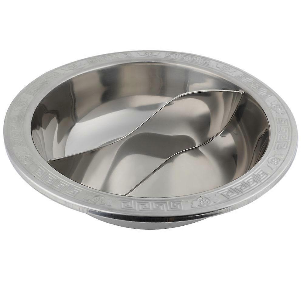 Extra Thick Divided Stainless Steel Hot Pot Round Lace Hot Pot Pot for Induction Cooker Cooking Pot Chinese Fondue