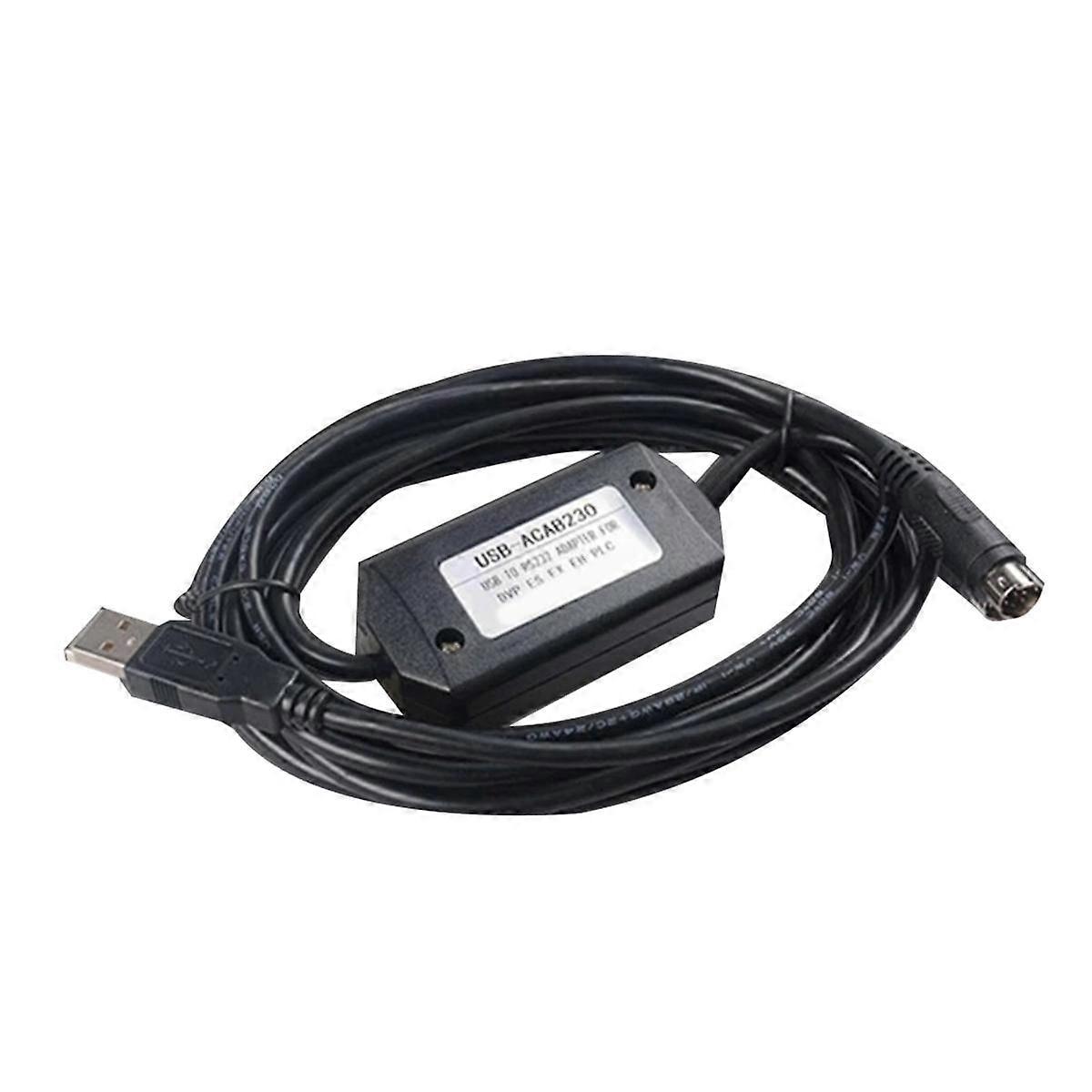 USBACAB230 for PLC Programming Cable EX ES EH EN Series Cable USB-ACAB230 PLC USB2.0 to RS232 Adapter Black