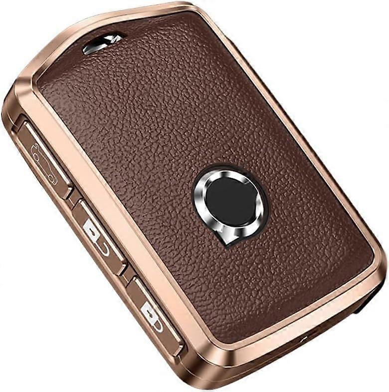 Custodia In Silicone Per Chiave Auto Volvo XC40 XC60 XC90 S60 V60 | Portachiavi Con Bordo Dorato | Cover Protettiva Anti Graffio Per Telecomando 4 Tasti (2017-2021)